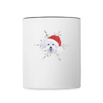 Malteser Merry Christmas - Contrasting Mug - white/black - Front