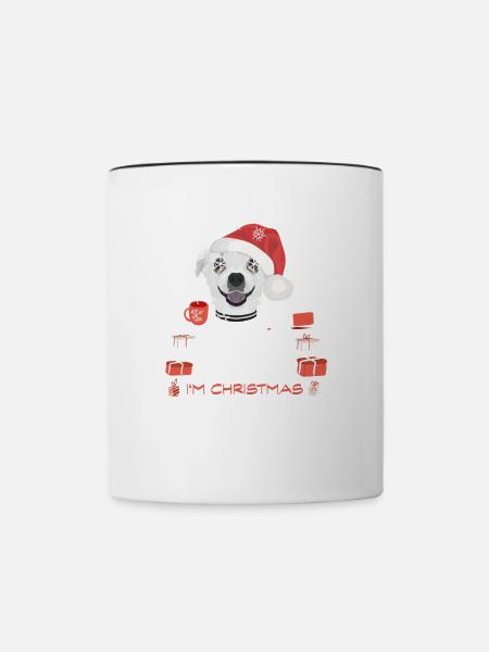 Chihuahua Weihnachtsmarkt - Tasse zweifarbig - Weiß/Schwarz