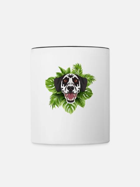 Tropical Dalmatiner - Tasse zweifarbig - Weiß/Schwarz