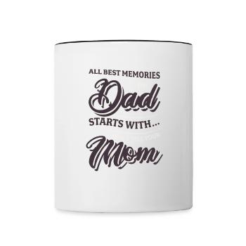 Best Dad, Father's Day and Birthday - Contrasting Mug - white/black - Front