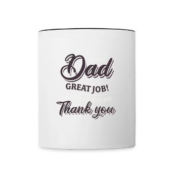 Best Dad, Father's Day and Birthday - Contrasting Mug - white/black - Front