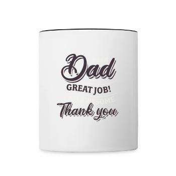 Best Dad, Father's Day and Birthday - Contrasting Mug - white/black - Front
