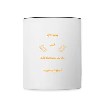Watt, intelligente Elektroniker - Tasse zweifarbig - Weiß/Schwarz - Vorne