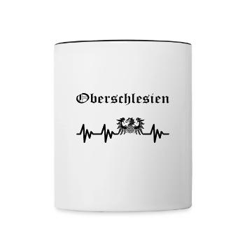 Upper Silesia Heartbeat - Contrasting Mug - white/black - Front