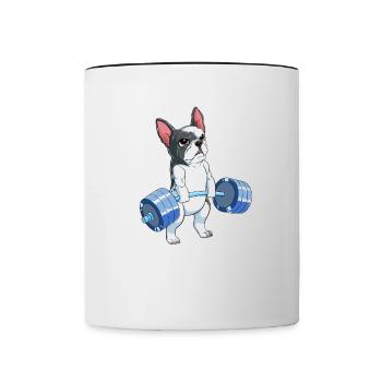 This Fitness Dog design is the perfect gift for - Contrasting Mug - white/black - Front
