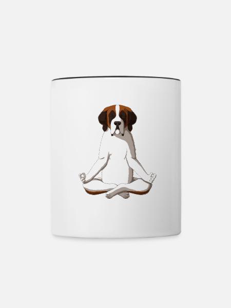 Bernhardiner - Tasse zweifarbig - Weiß/Schwarz