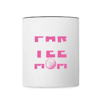 Par Tee Mom pour les golfeurs - Mug contrasté - blanc/noir - Devant