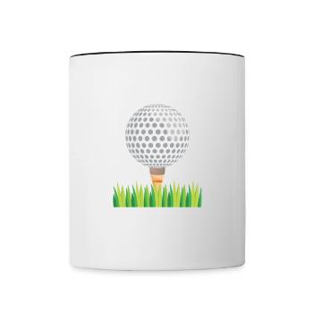 Kiss My Putt For Golfers - Contrasting Mug - white/black - Front