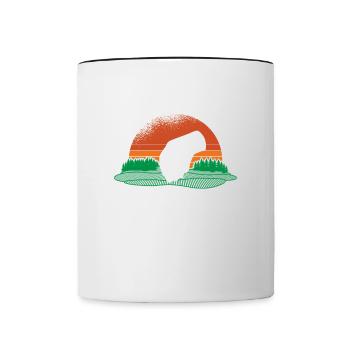 Je ne suis pas au-dessus des collines, je suis sur le - Mug contrasté - blanc/noir - Devant