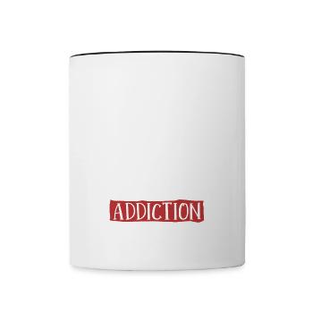 Ich Habe Eine Fiktionssucht Für Buchliebhaber - Tasse zweifarbig - Weiß/Schwarz - Vorne