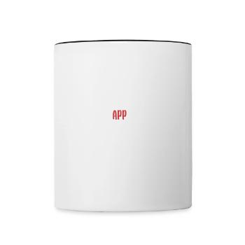 Recherche d’appartements pour les agents immobiliers - Mug contrasté - blanc/noir - Devant