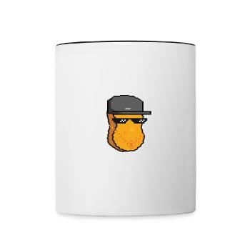 Nug Life a choisi Mich Nugget Lover Nugget Nuggets de poulet - Mug contrasté - blanc/noir - Devant