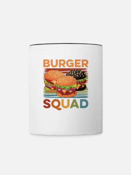 Burger-kader Für Hamburger-liebhaber - Tasse zweifarbig - Weiß/Schwarz