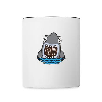 Jawsome Für Hailiebhaber Und Meeresbiologen - Tasse zweifarbig - Weiß/Schwarz - Vorne