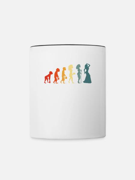 Bauchtanz-evolution Für Bauchtänzerin - Tasse zweifarbig - Weiß/Schwarz