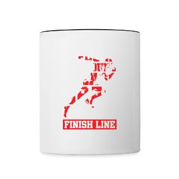 À propos de The Finish Line Cross Country Running Xc Run - Mug contrasté - blanc/noir - Devant