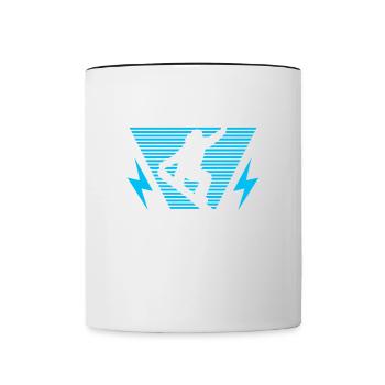 Snowboarder-vater Wie Ein Normaler Vater, Nur - Tasse zweifarbig - Weiß/Schwarz - Vorne
