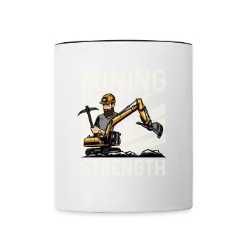 Résistance minière pour les conducteurs d’excavatrices - Mug contrasté - blanc/noir - Devant