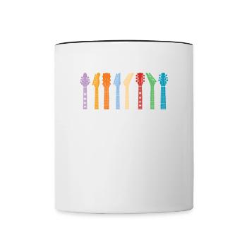 Feiern Sie Diversity Guitar Lover Gitarrist - Tasse zweifarbig - Weiß/Schwarz - Vorne