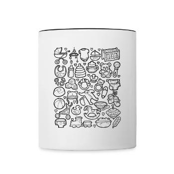 Bébé - Mug contrasté - blanc/noir - Devant