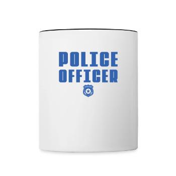 Policier L’homme Le mythe Légende Flics - Mug contrasté - blanc/noir - Devant