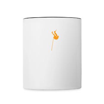 Faille de saut d’athlétisme Bâtons de saut à la perche - Mug contrasté - blanc/noir - Devant