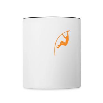 Run Jump Fly Pole Jumping Track - Mug contrasté - blanc/noir - Devant