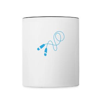 Never Stop To Hope Skipping Rope Skipping Rope - Contrasting Mug - white/black - Front