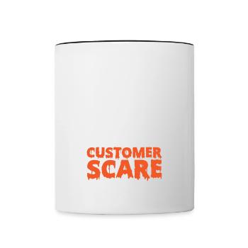 Customer Scare Csr Customer Service Halloween - Mug contrasté - blanc/noir - Devant