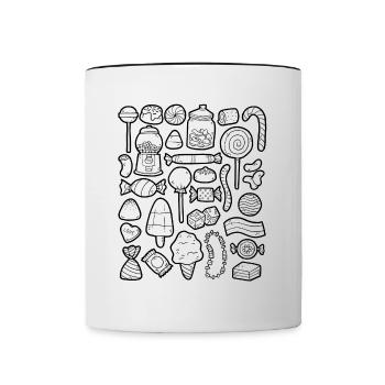 Sweets - Contrasting Mug - white/black - Front