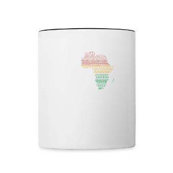 Ich Liebe Afrika Schwarze Geschichte - Tasse zweifarbig - Weiß/Schwarz - Vorne