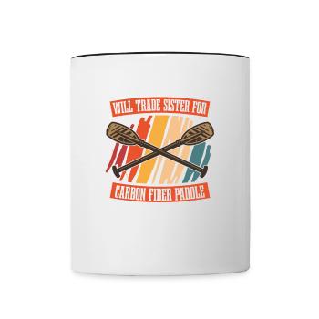 Swap Sister for Carbon Fiber Paddle Dragon - Contrasting Mug - white/black - Front