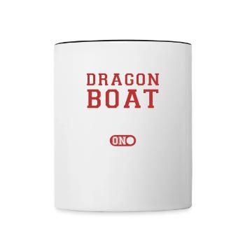 Mode bateau-dragon Dragon Boat Racing Pagayeur - Mug contrasté - blanc/noir - Devant