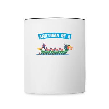 Anatomie Eines Drachenboot-paddler-bootsrennens - Tasse zweifarbig - Weiß/Schwarz - Vorne