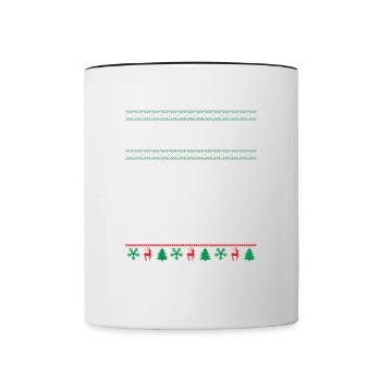 Besessene Weihnachtsstörung Weihnachten Xmas - Tasse zweifarbig - Weiß/Schwarz - Vorne