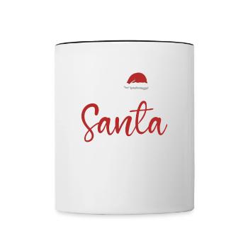 Lieber Weihnachtsmann, Ich Wurde Gerahmt, Lustiges - Tasse zweifarbig - Weiß/Schwarz - Vorne