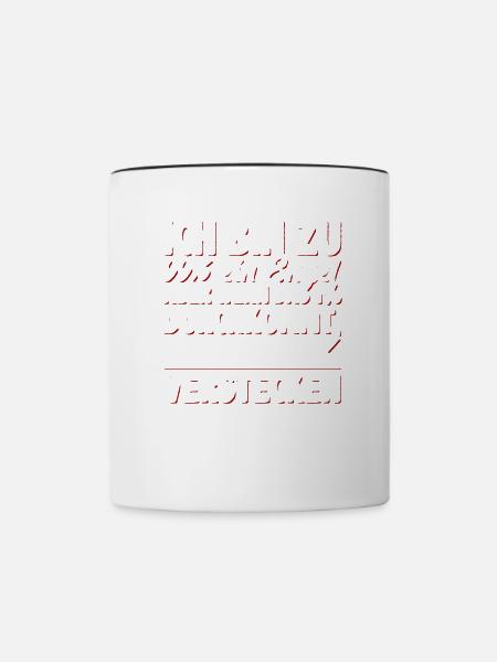 Ich Bin Fast Ein Engel verstecken lustig Spruch - Tasse zweifarbig - Weiß/Schwarz