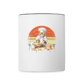 Kitty Biscuits Cat Cat Biscuits Baker Baker - Contrasting Mug - white/black - Front