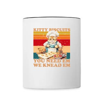 Kitty Biscuits Cat Cat Biscuits Baker Baker - Contrasting Mug - white/black - Front