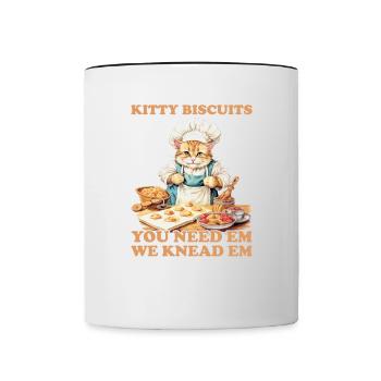 Kitty Biscuits Cat Cat Biscuits Baker Baker - Contrasting Mug - white/black - Front
