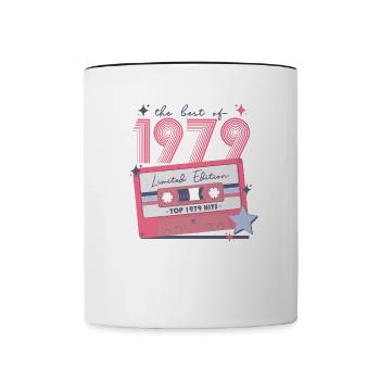 1979 Birthday born in 1979 Retro Vintage - Contrasting Mug - white/black - Front