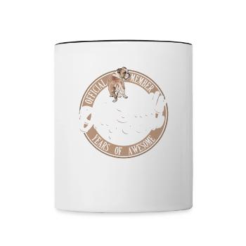 90 ans du Old Balls Club Membre du 90e anniversaire - Mug contrasté - blanc/noir - Devant