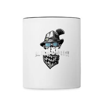 Lausbua T-shirt Chemise traditionnelle homme Chemise traditionnelle - Mug contrasté - blanc/noir - Devant