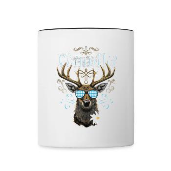 Grantler Bayern Grantln Tracht Bayern Grantln - Tasse zweifarbig - Weiß/Schwarz - Vorne