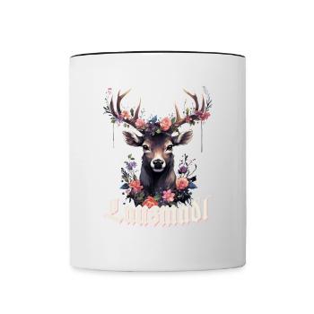 Lausmadl Mädchen Damen Trachtenshirt Kind Madl - Tasse zweifarbig - Weiß/Schwarz - Vorne