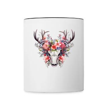 Lausmadl Mädchen Damen Trachtenshirt Kind Madl - Tasse zweifarbig - Weiß/Schwarz - Vorne