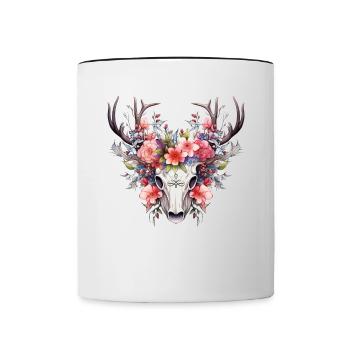 Lausmadl Mädchen Damen Trachtenshirt Kind Madl - Tasse zweifarbig - Weiß/Schwarz - Vorne