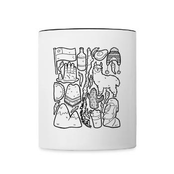 Chili - Mug contrasté - blanc/noir - Devant