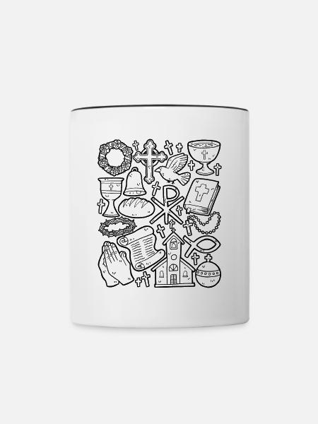 Christentum - Tasse zweifarbig - Weiß/Schwarz