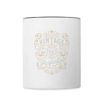 Millésime 1983 Anniversaire Né légendaire depuis 1983 - Mug contrasté - blanc/noir - Devant